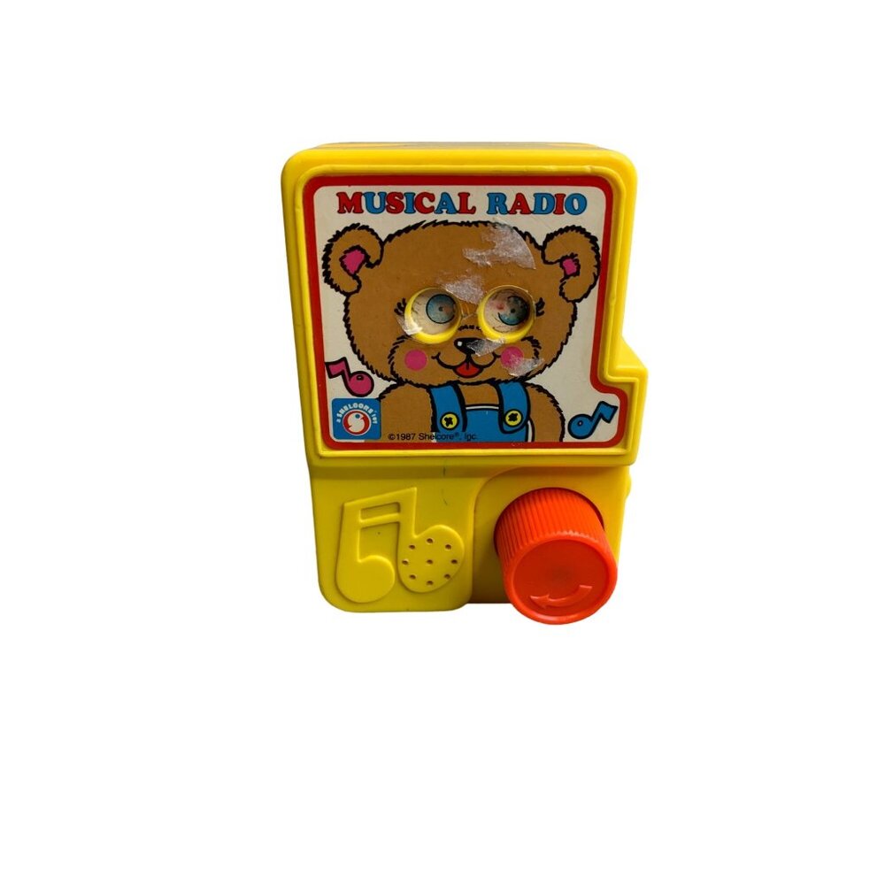 Vintage 1987 Shelcore Wind Up Musical Baby Toy Teddy Bear Go To Sleep
